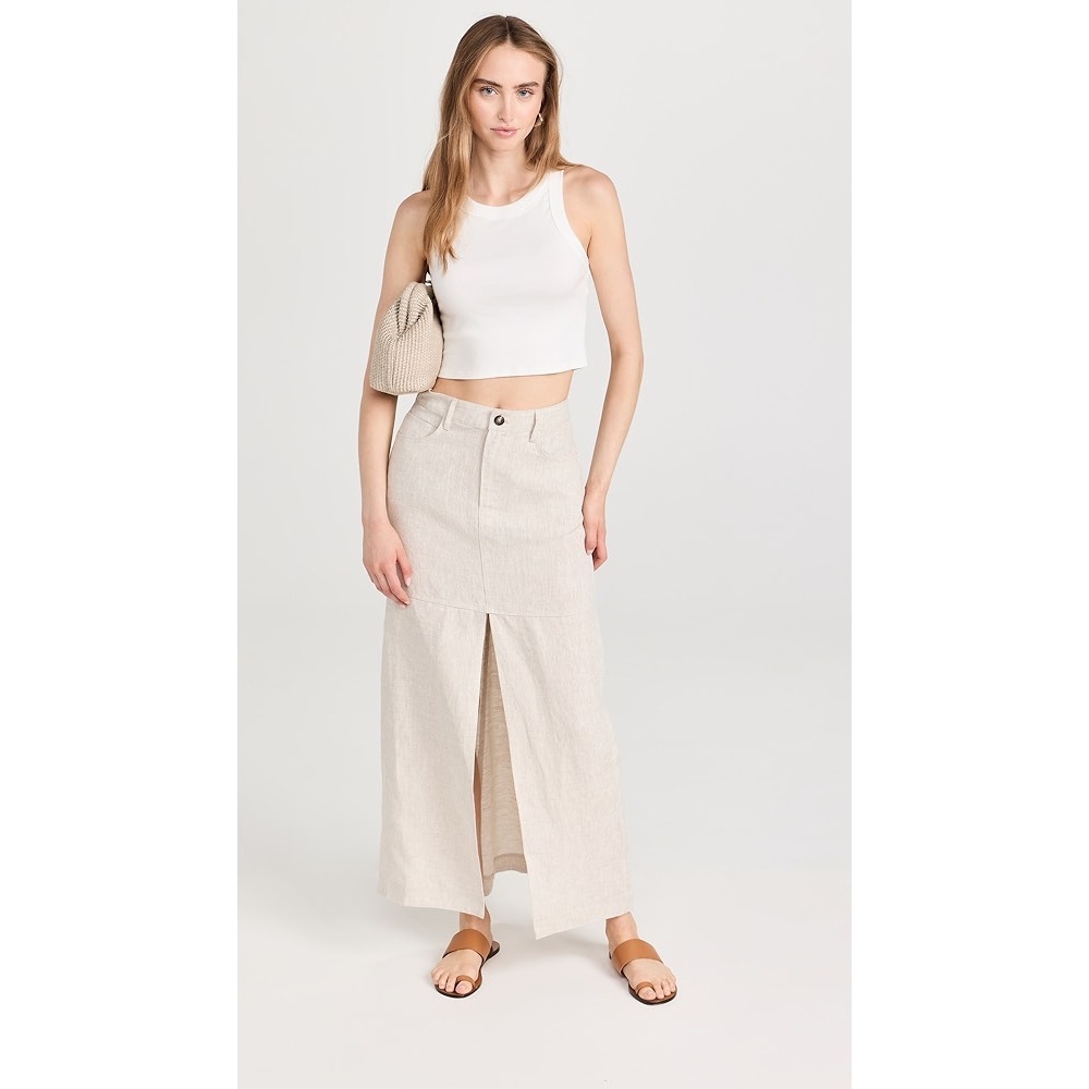 Tazz Maxi Linen Skirt